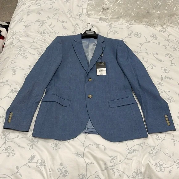 Topman Suits Blazers New Slim Topman Topshop Light Blue